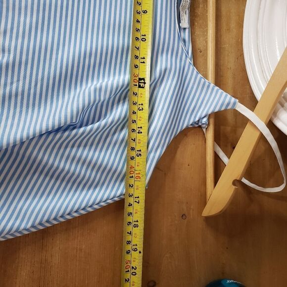 Zara Cute Small Stripped Blue White Cropped Top - Picture 4 of 6